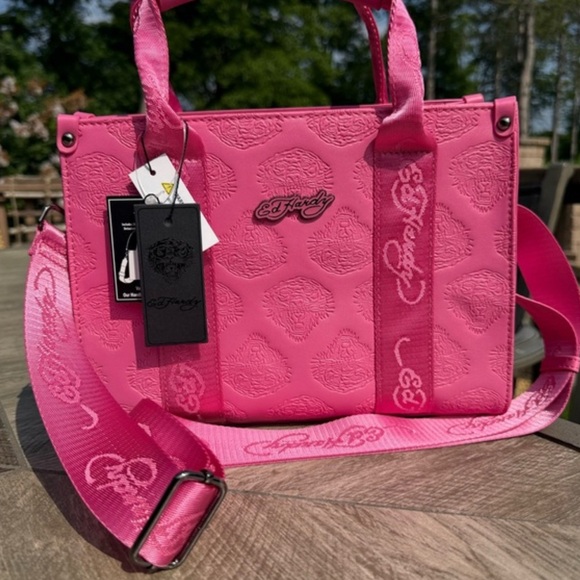 Ed Hardy Handbags - Ed Hardy Y2K Pink Tiger 🐅 Tote NWT